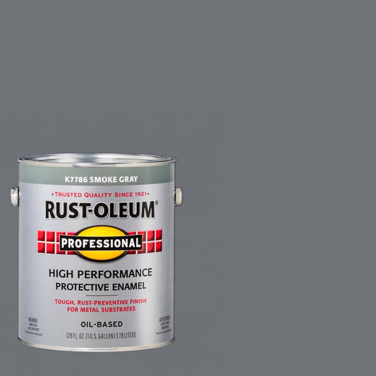 Rust-Oleum Professional Indoor and Outdoor Gloss Smoke Gray Oil-Based Enamel Protective Paint 1 gal