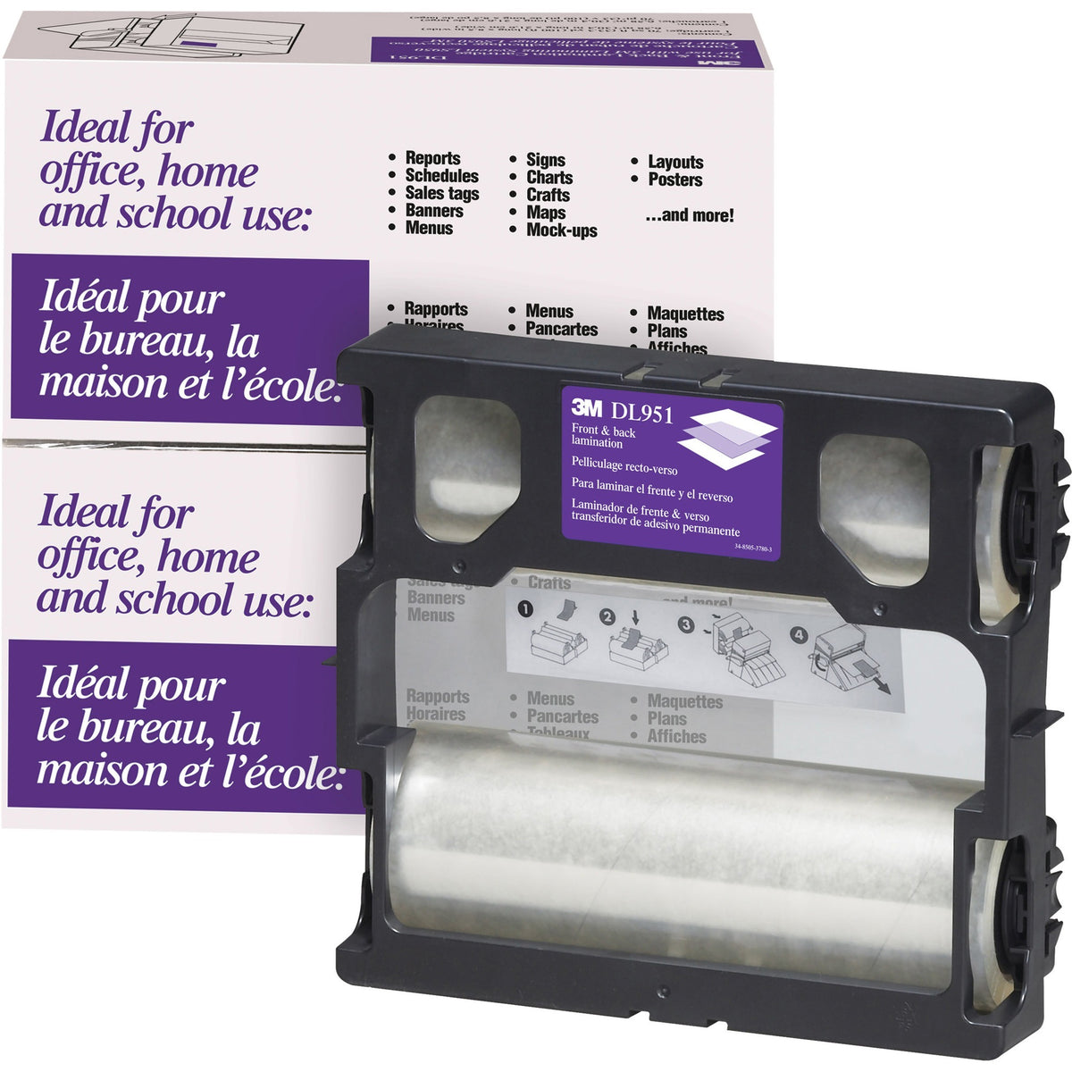 Scotch 3M™ Dual Laminate Refill Cartridge, DL951 - Laminating Pouch/Sheet Size: 8.50" Width x 100 ft Length x 5.60 mil T