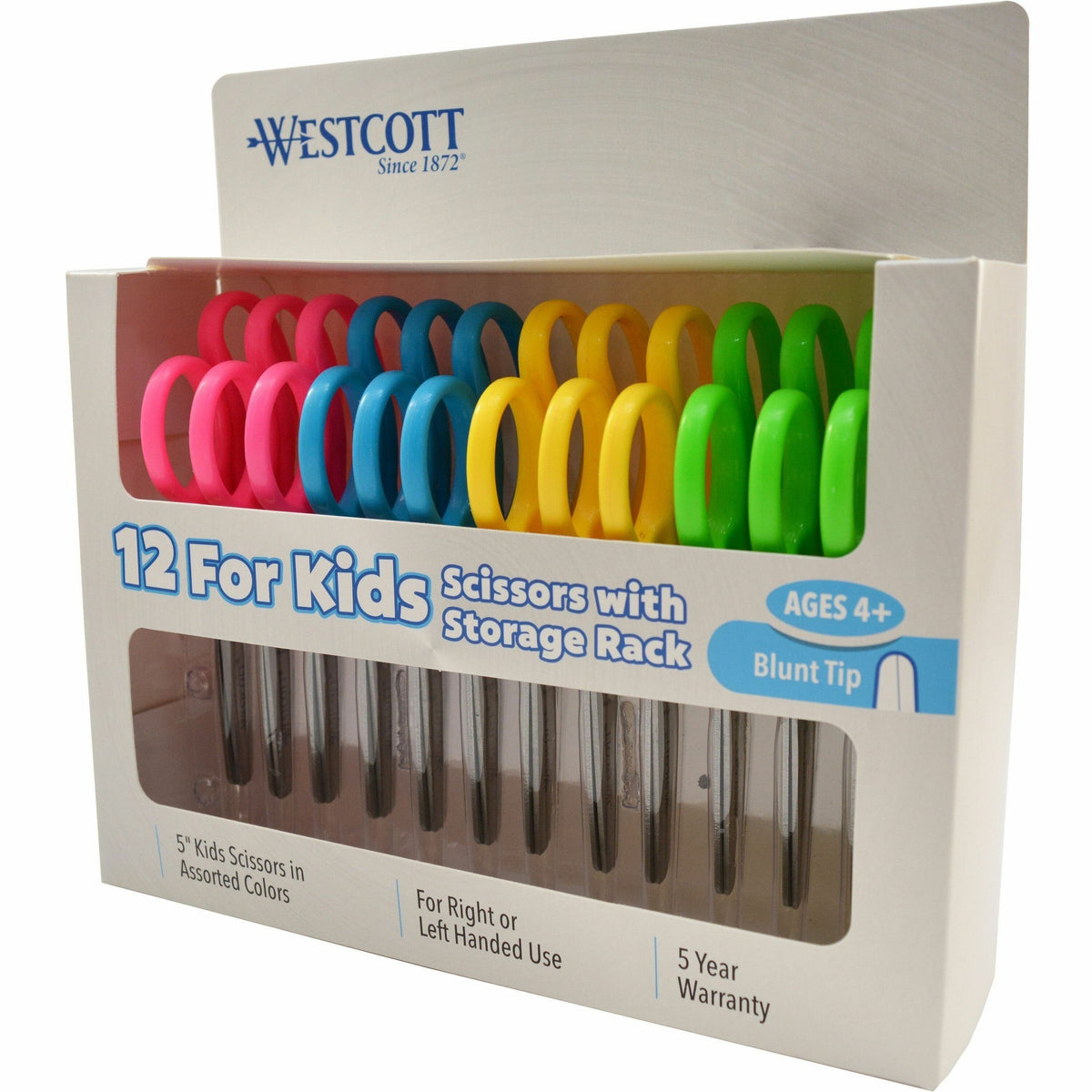 Westcott 5" Kids Blunt Tip Scissors - 1.75" Cutting Length - 5" Overall Length - Straight-left/right - Stainless Steel -