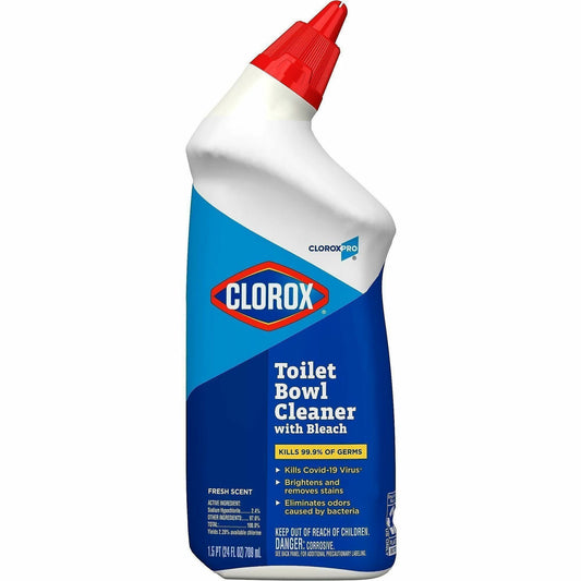 CloroxPro™ Toilet Bowl Cleaner with Bleach - For Multipurpose - Gel - 24 fl oz (0.8 quart) - Fresh Scent - Disinfectant,