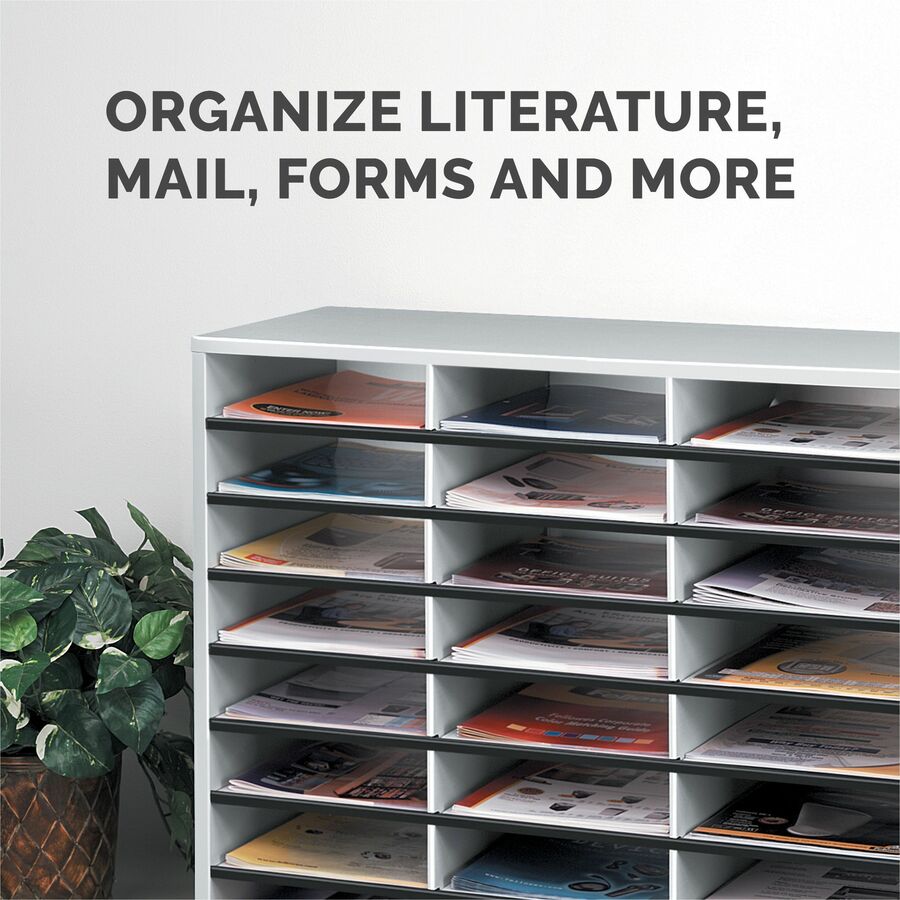 Fellowes 12-Compartment Sorter Literature Organizer - 12 Compartment(s) - Compartment Size : 2.50" x 9" x 11.63" - 1 Eac