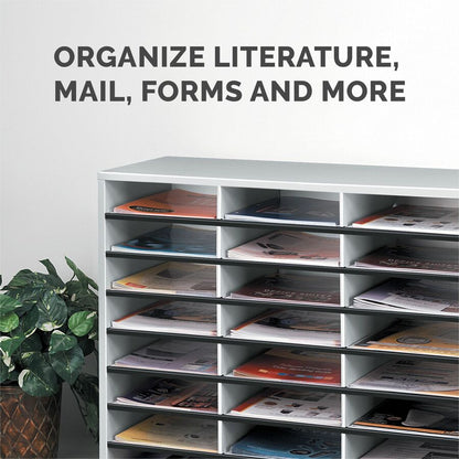Fellowes 12-Compartment Sorter Literature Organizer - 12 Compartment(s) - Compartment Size : 2.50" x 9" x 11.63" - 1 Eac