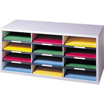 Fellowes 12-Compartment Sorter Literature Organizer - 12 Compartment(s) - Compartment Size : 2.50" x 9" x 11.63" - 1 Eac