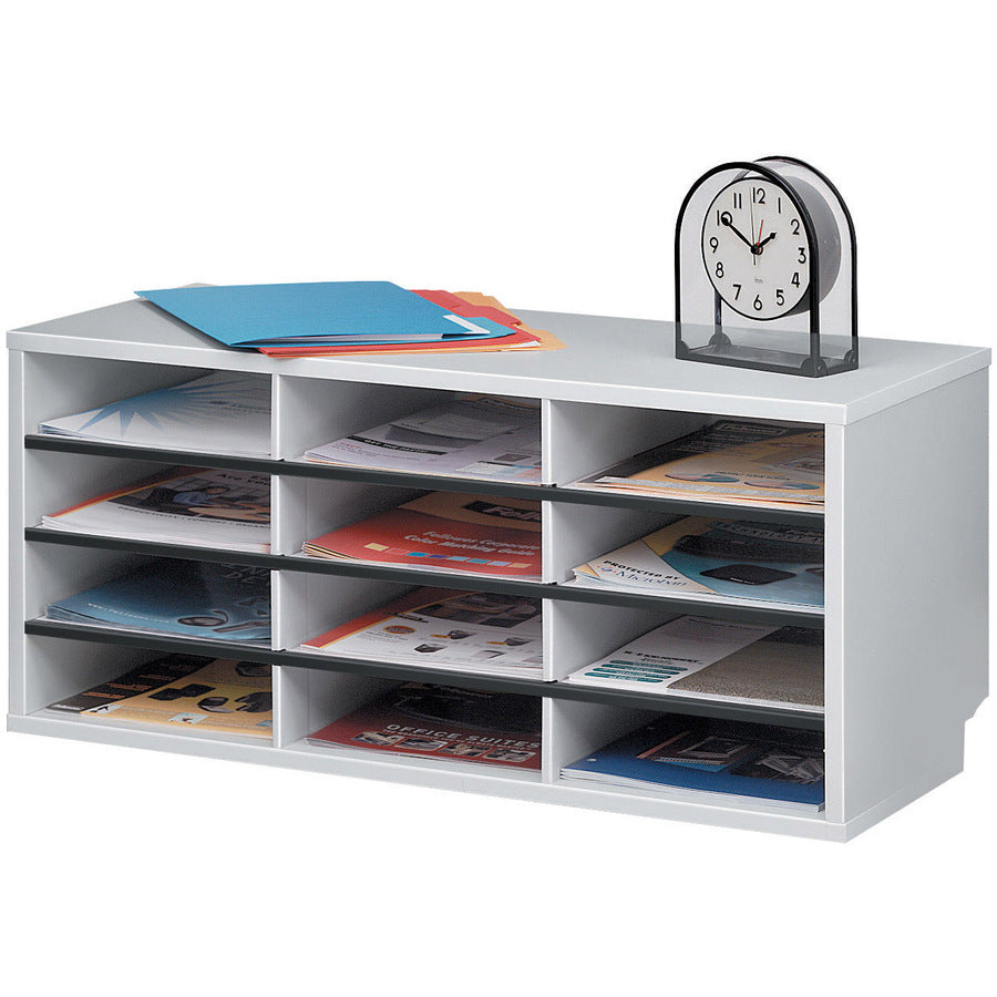 Fellowes 12-Compartment Sorter Literature Organizer - 12 Compartment(s) - Compartment Size : 2.50" x 9" x 11.63" - 1 Eac
