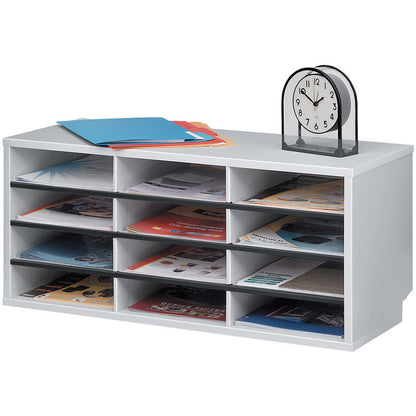 Fellowes 12-Compartment Sorter Literature Organizer - 12 Compartment(s) - Compartment Size : 2.50" x 9" x 11.63" - 1 Eac