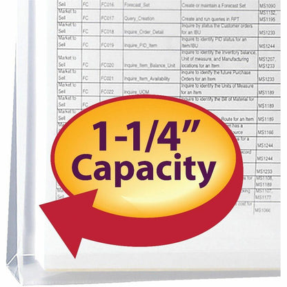 Smead Letter Filing Envelope - 8 1/2" x 11" - 1 1/4" Expansion - Polypropylene - Clear - 5 / Pack