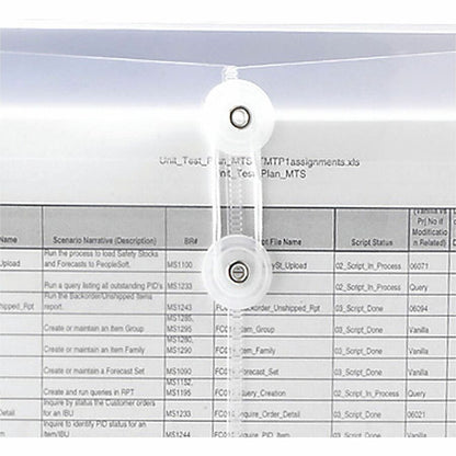 Smead Letter Filing Envelope - 8 1/2" x 11" - 1 1/4" Expansion - Polypropylene - Clear - 5 / Pack