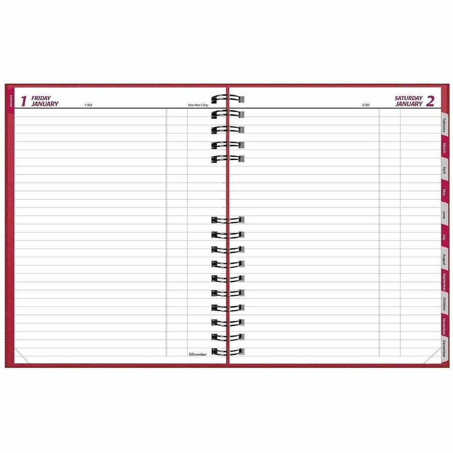 Brownline CoilPro Daily Planner - Daily - 12 Month - January 2027 to December 2027 - 7 7/8" x 10" Sheet Size - Twin Wire