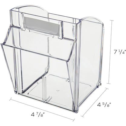 Deflecto Tilt Bin Interlocking Multi-Bin Storage Organizer - 4 Compartment(s) - 8.13" Height x 23.63" Width x 6.62" Dept