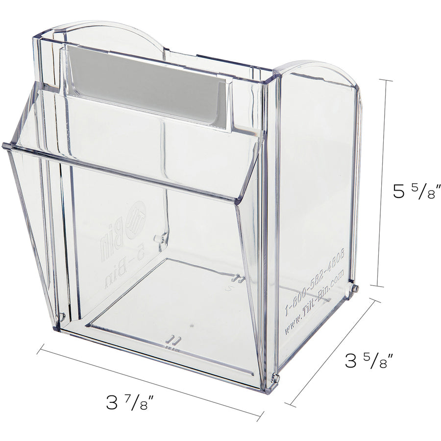 Deflecto Tilt Bin Interlocking Multi-Bin Storage Organizer - 5 Compartment(s) - 6.50" Height x 23.63" Width x 5.25" Dept