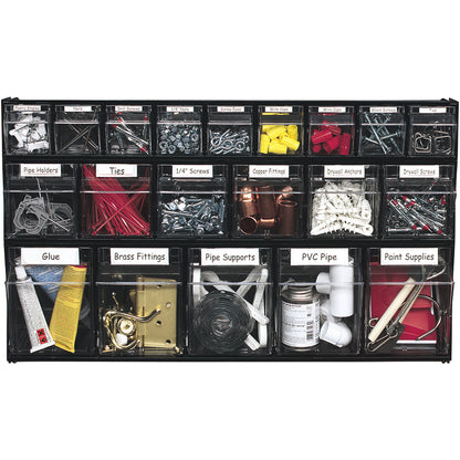 Deflecto Tilt Bin Interlocking Multi-Bin Storage Organizer - 6 Compartment(s) - 4.50" Height x 23.62" Width x 3.62" Dept