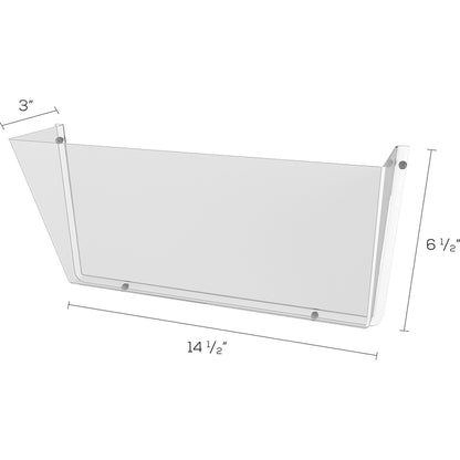 Deflecto Unbreakable DocuPocket - 1 Pocket(s) - 1 Compartment(s) - 6.50" Height x 14.50" Width x 3" Depth - Unbreakable 