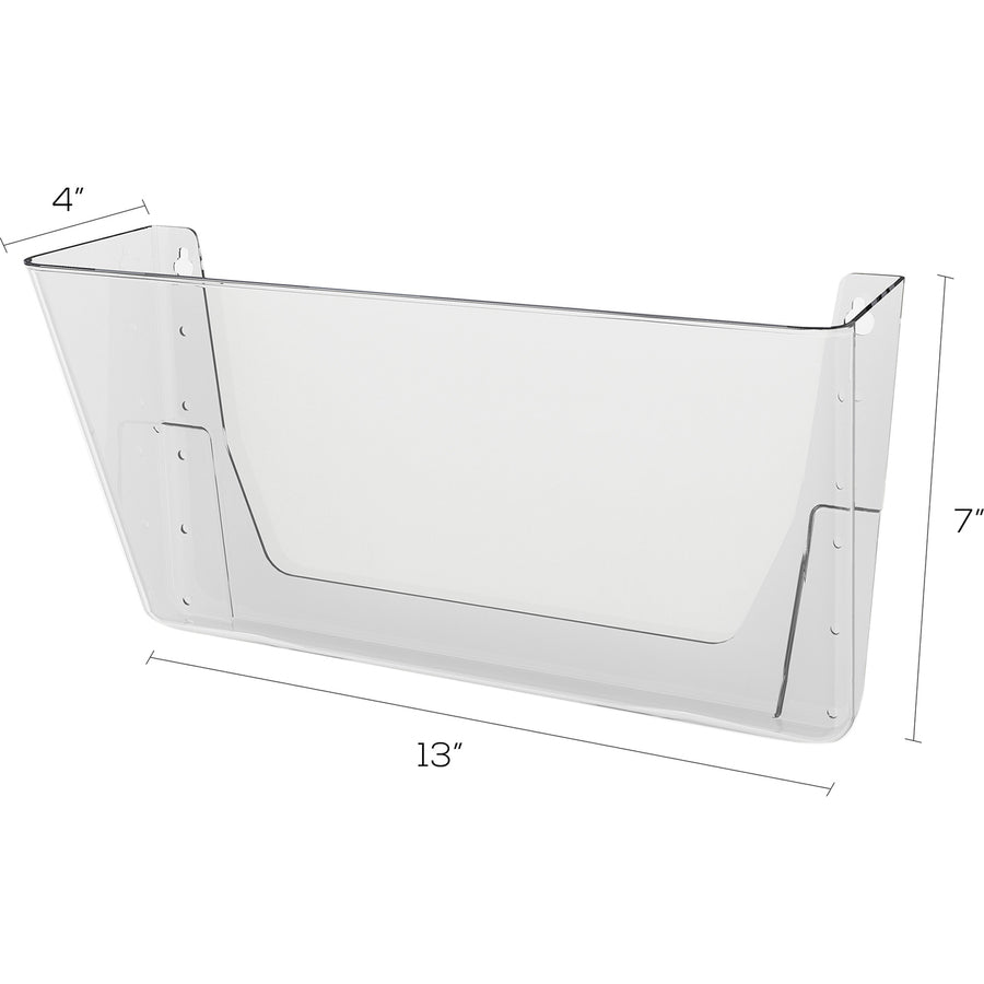 Deflecto EZ Link Stackable DocuPocket - 1 Compartment(s) - 7" Height x 13" Width x 4" Depth - Stackable - Clear - Plasti