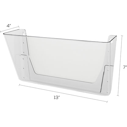 Deflecto EZ Link Stackable DocuPocket - 1 Compartment(s) - 7" Height x 13" Width x 4" Depth - Stackable - Clear - Plasti