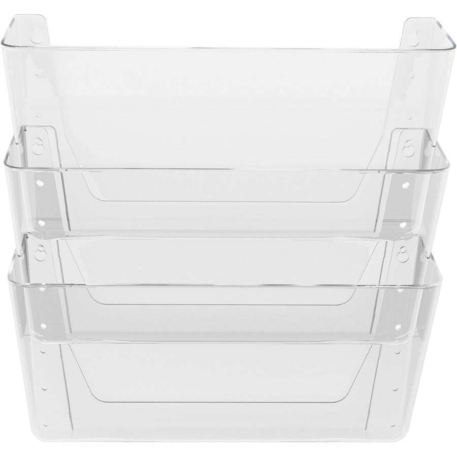 Deflecto Stackable DocuPocket for Partition Walls - 3 Pocket(s) - 3 Compartment(s) - 7" Height x 13" Width x 4" Depth - 