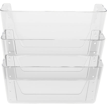 Deflecto Stackable DocuPocket for Partition Walls - 3 Pocket(s) - 3 Compartment(s) - 7" Height x 13" Width x 4" Depth - 