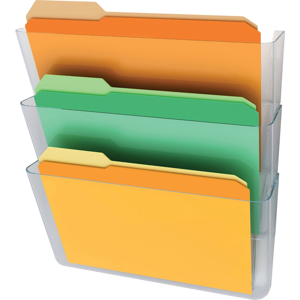 Deflecto Stackable DocuPocket for Partition Walls - 3 Pocket(s) - 3 Compartment(s) - 7" Height x 13" Width x 4" Depth - 