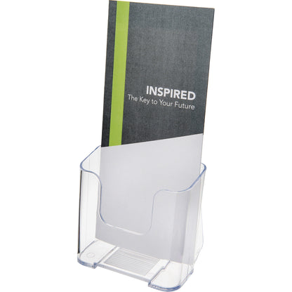 Deflecto Single Compartment DocuHolder - 1 Pocket(s) - 7.75" Height x 4.38" Width x 3.25" Depth - Desktop - Clear - Plas