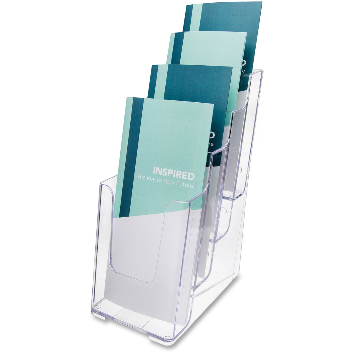 Deflecto Multi-Compartment DocuHolder - 4 Pocket(s) - 4 Tier(s) - 10" Height x 4.87" Width x 8" Depth - Desktop - Leafle