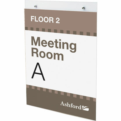 Deflecto Classic Image Wall Mount Sign Holder - 8.5" Width x 11" Height - Wall Mountable - Plastic - Clear - 1 Each