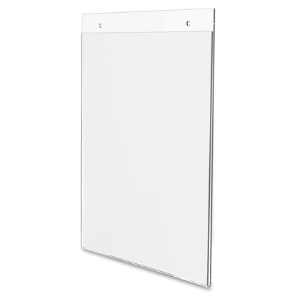 Deflecto Classic Image Wall Mount Sign Holder - 8.5" Width x 11" Height - Wall Mountable - Plastic - Clear - 1 Each