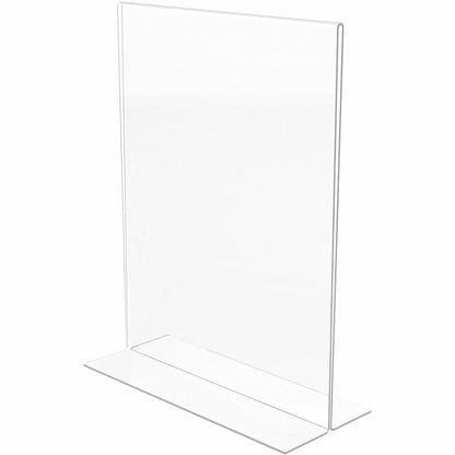 Deflecto Classic Image Double-Sided Sign Holder - 8.5" Width x 11" Height - Rectangular Shape - Self-standing, Bottom Lo