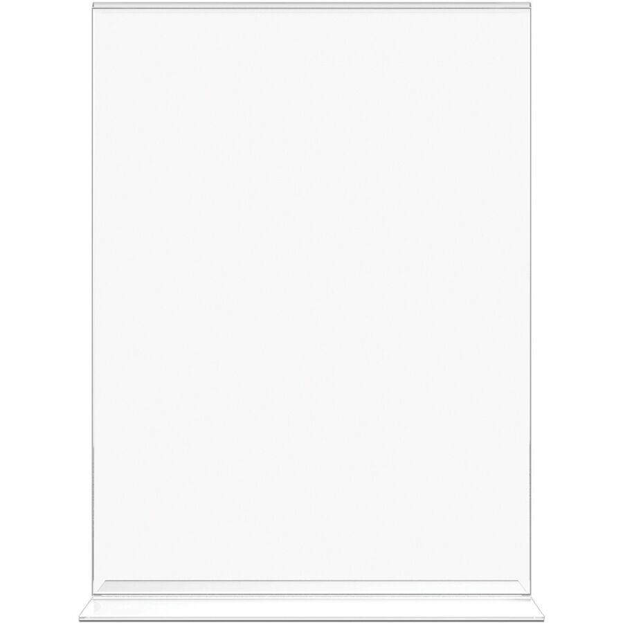 Deflecto Classic Image Double-Sided Sign Holder - 8.5" Width x 11" Height - Rectangular Shape - Self-standing, Bottom Lo