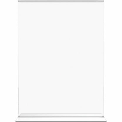 Deflecto Classic Image Double-Sided Sign Holder - 8.5" Width x 11" Height - Rectangular Shape - Self-standing, Bottom Lo
