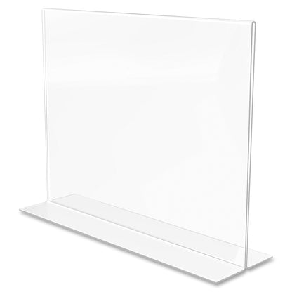 Deflecto Classic Image Double-Sided Sign Holder - 11" Width x 8.5" Height - Rectangular Shape - Self-standing, Bottom Lo