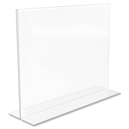 Deflecto Classic Image Double-Sided Sign Holder - 11" Width x 8.5" Height - Rectangular Shape - Self-standing, Bottom Lo