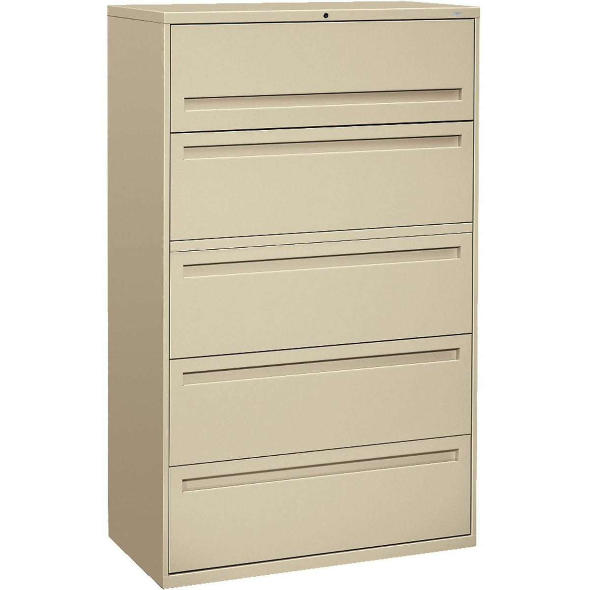 HON Brigade 700 Series 5-Drawer Lateral - 42" Width x 18" Depth x 64.3" Height - 2 x Shelf(ves) - 5 x Drawer(s) - A4, Le