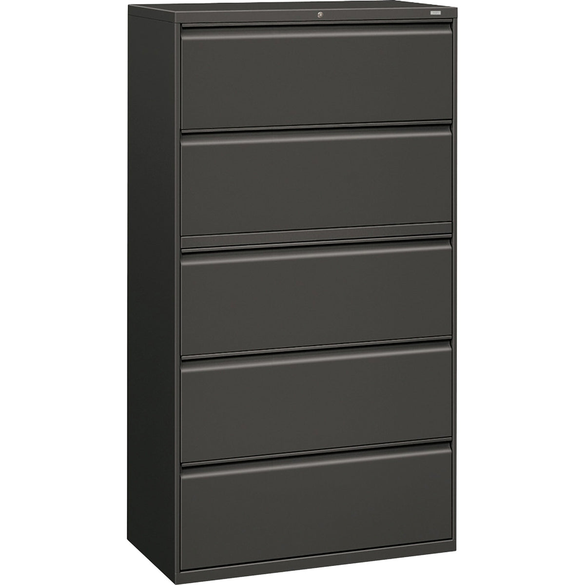 HON Brigade 800 Series 5-Drawer Lateral - 36" Width x 18" Depth x 64.2" Height - 2 x Shelf(ves) - 5 x Drawer(s) for File
