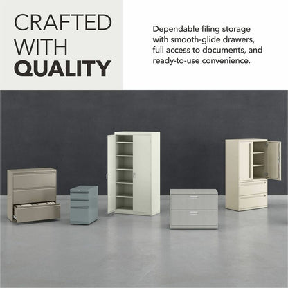 HON Brigade 800 Series 5-Drawer Lateral - 42" Width x 18" Depth x 64.2" Height - 2 x Shelf(ves) - 5 x Drawer(s) for File
