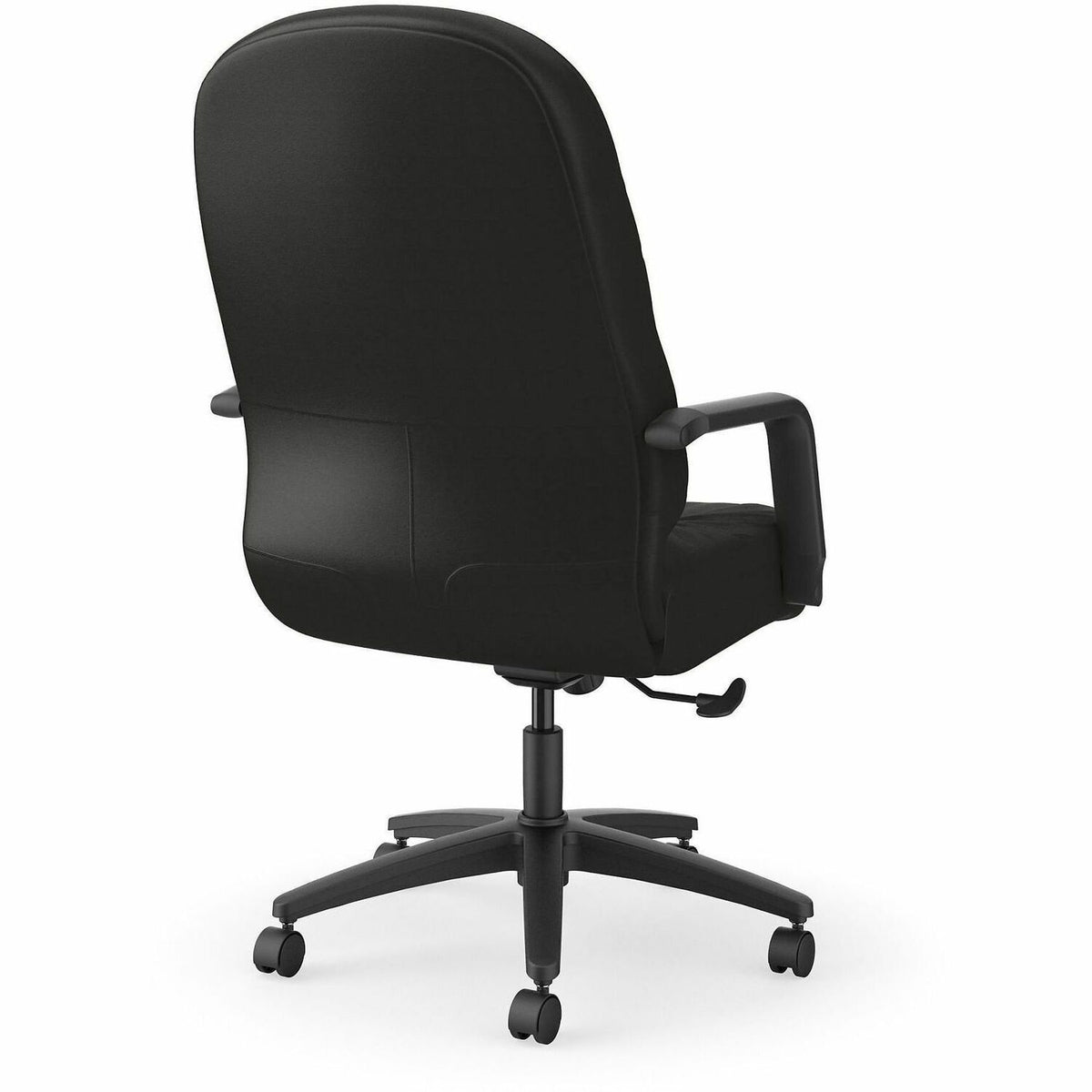 HON Pillow-Soft Executive Chair - Black Seat Color - Leather Seat Material - Fiber Back Material - Black Frame Color - S