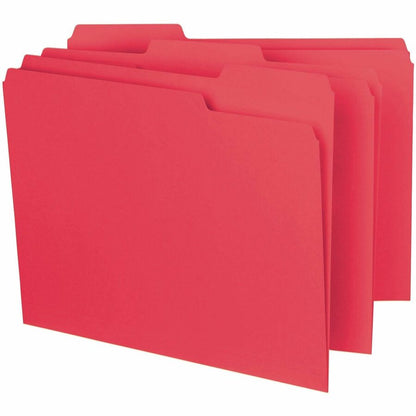 Smead 1/3 Tab Cut Letter Recycled Interior File Folder - 8 1/2" x 11" - 3/4" Expansion - Top Tab Location - Assorted Tab