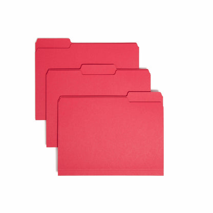 Smead 1/3 Tab Cut Letter Recycled Interior File Folder - 8 1/2" x 11" - 3/4" Expansion - Top Tab Location - Assorted Tab