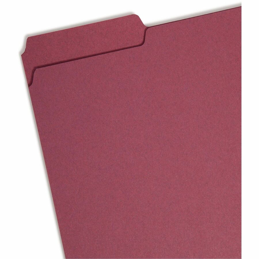 Smead 1/3 Tab Cut Letter Recycled Interior File Folder - 8 1/2" x 11" - 3/4" Expansion - Top Tab Location - Assorted Tab