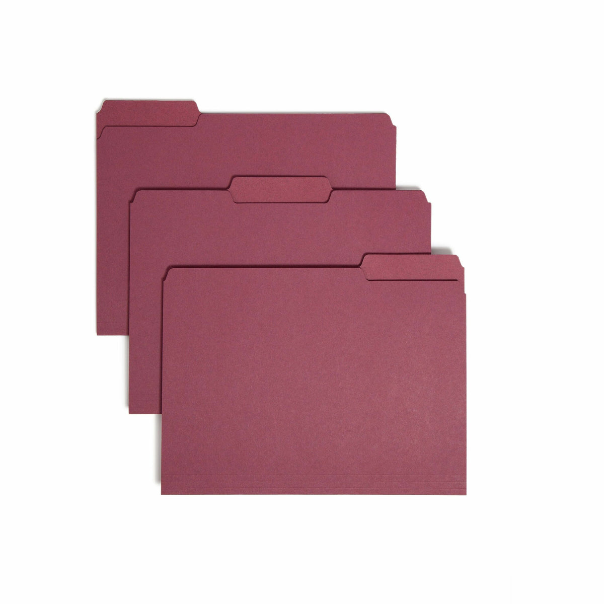 Smead 1/3 Tab Cut Letter Recycled Interior File Folder - 8 1/2" x 11" - 3/4" Expansion - Top Tab Location - Assorted Tab