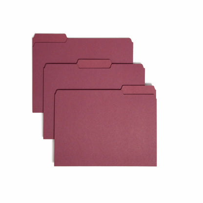 Smead 1/3 Tab Cut Letter Recycled Interior File Folder - 8 1/2" x 11" - 3/4" Expansion - Top Tab Location - Assorted Tab
