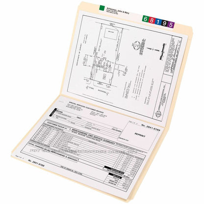Smead Straight Tab Cut Letter Recycled Top Tab File Folder - 8 1/2" x 11" - 3/4" Expansion - 11 pt. - 2 Plys - Manila - 