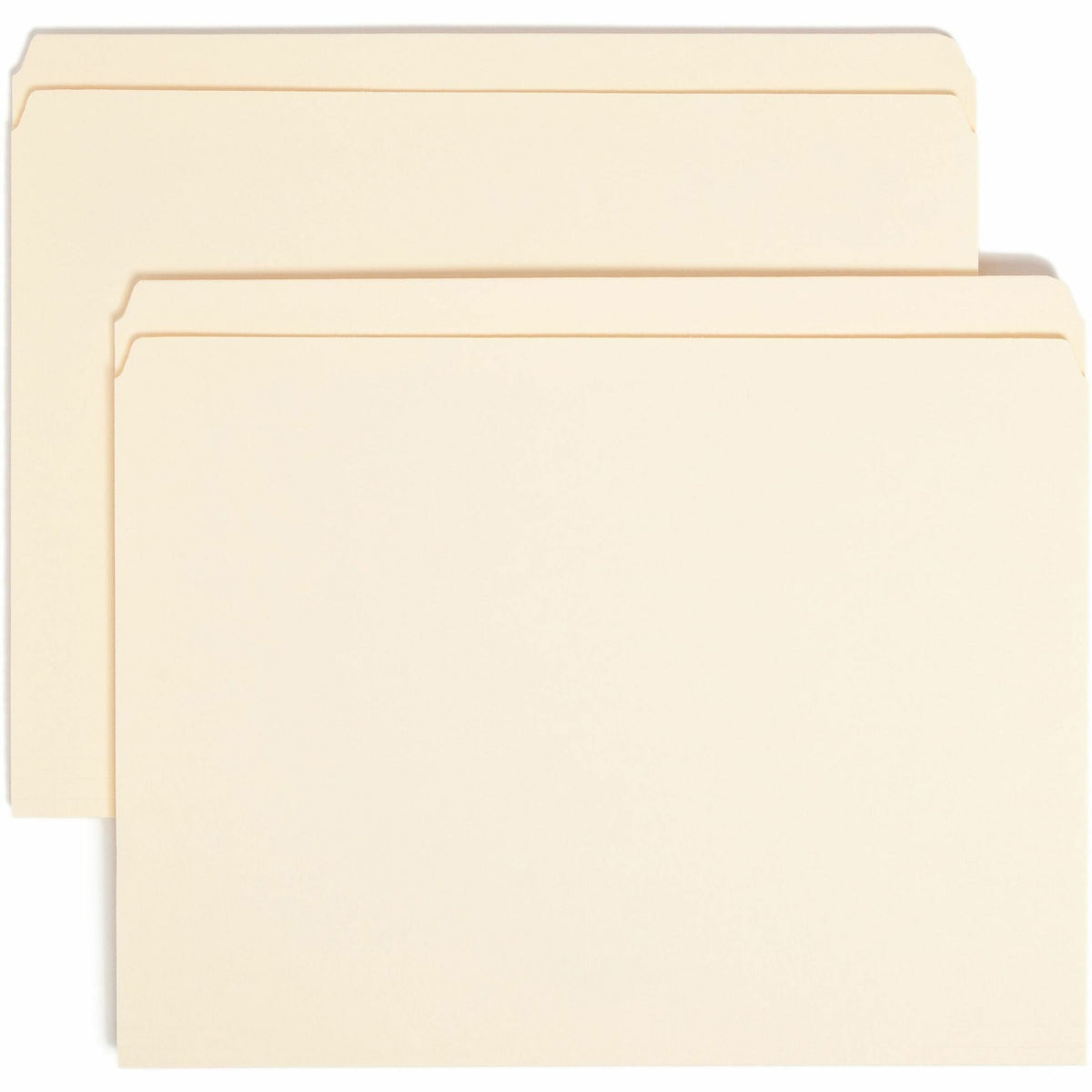 Smead Straight Tab Cut Letter Recycled Top Tab File Folder - 8 1/2" x 11" - 3/4" Expansion - 11 pt. - 2 Plys - Manila - 