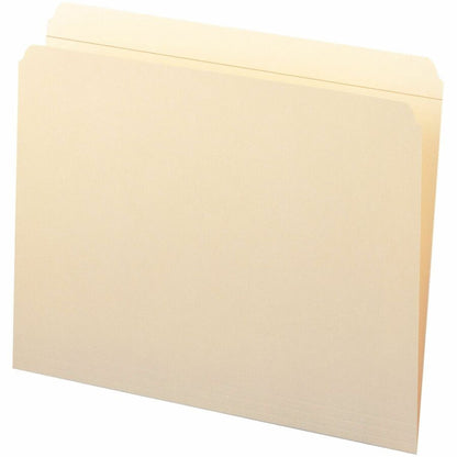 Smead Straight Tab Cut Letter Recycled Top Tab File Folder - 8 1/2" x 11" - 3/4" Expansion - 11 pt. - 2 Plys - Manila - 