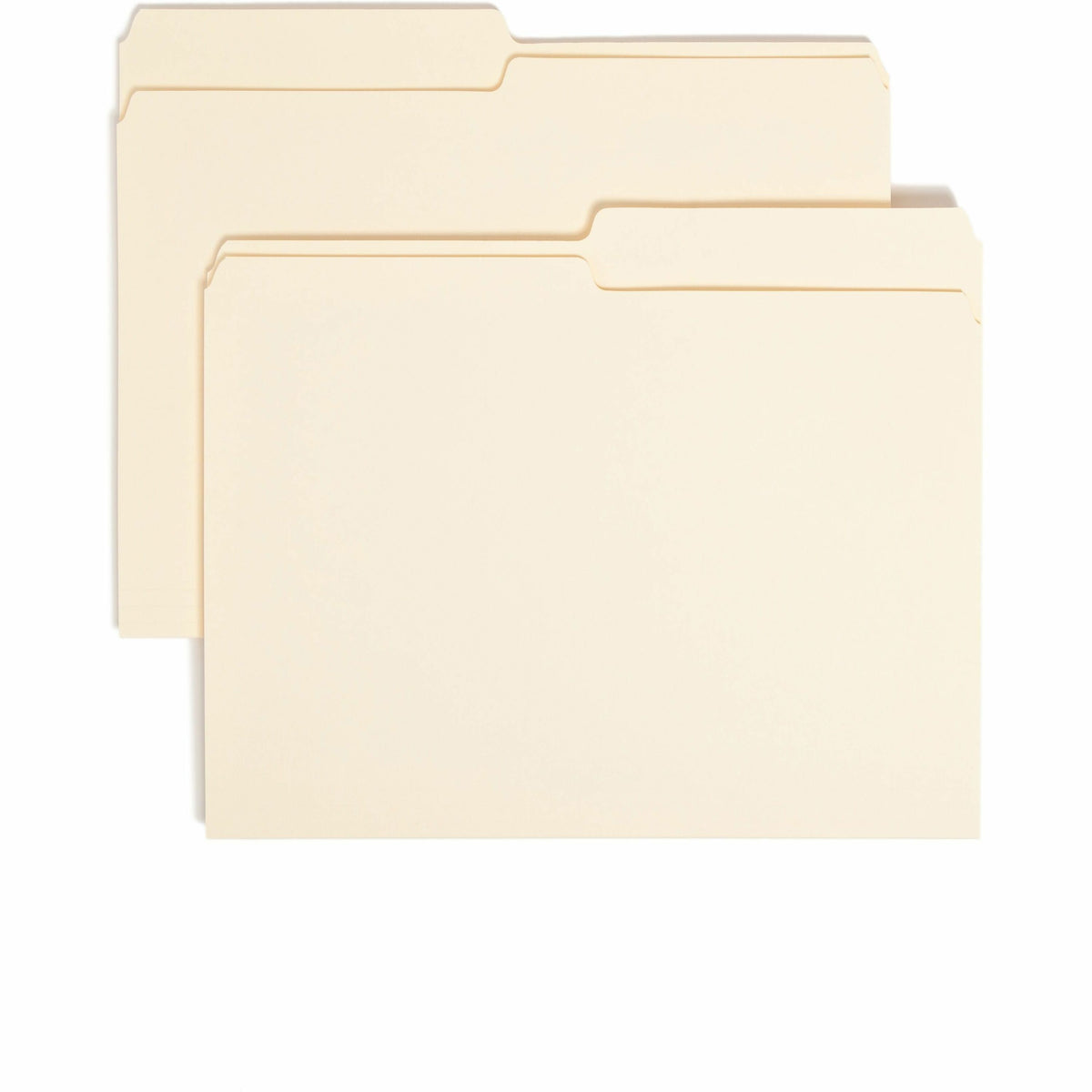 Smead 1/2 Tab Cut Letter Recycled Top Tab File Folder - 8 1/2" x 11" - 3/4" Expansion - Top Tab Location - Assorted Tab 