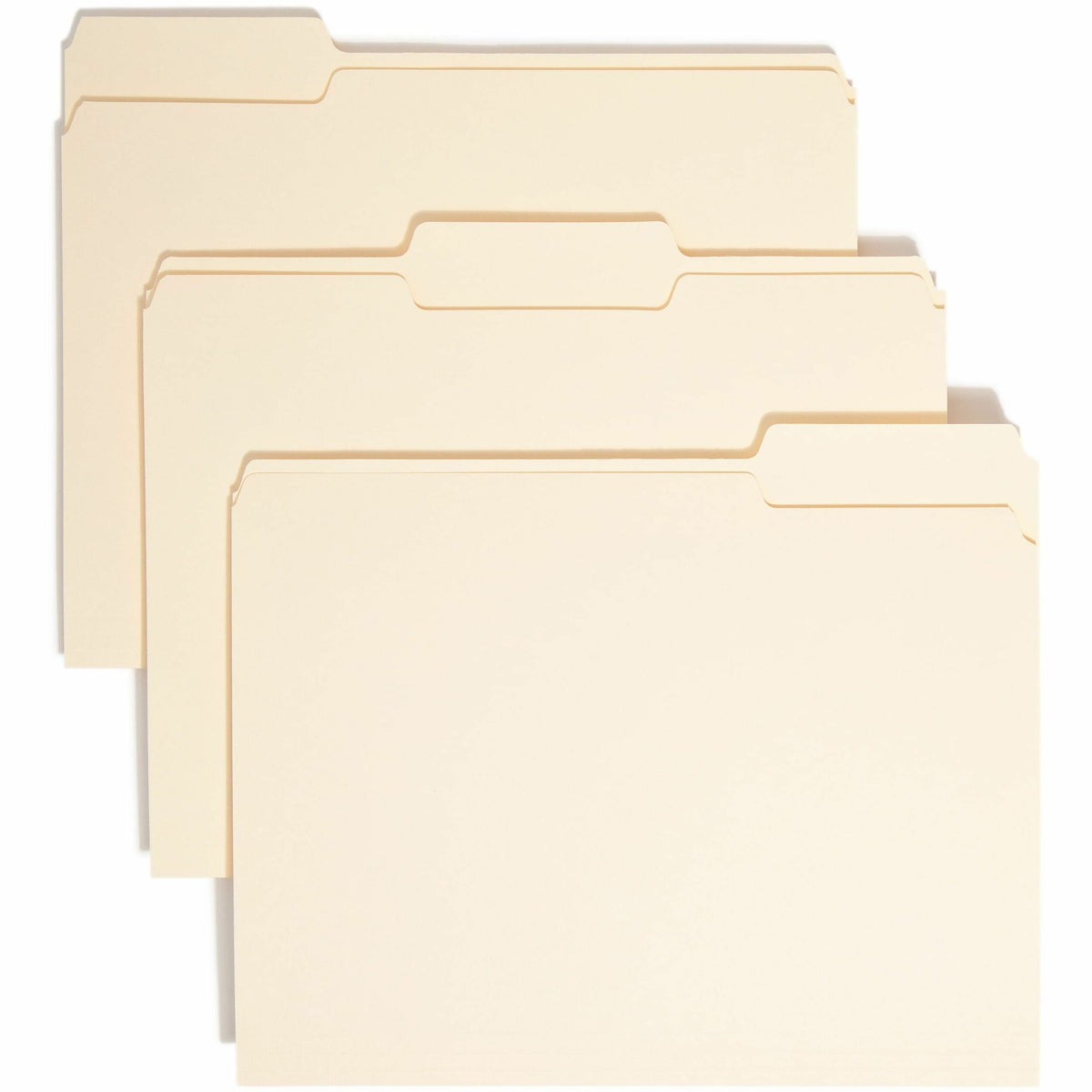 Smead 1/3 Tab Cut Letter Recycled Top Tab File Folder - 8 1/2" x 11" - 3/4" Expansion - Top Tab Location - Assorted Tab 