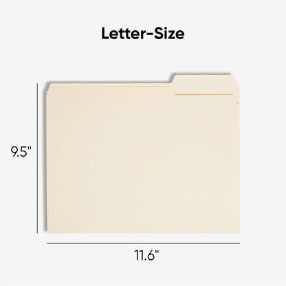 Smead 1/3 Tab Cut Letter Recycled Top Tab File Folder - 8 1/2" x 11" - 3/4" Expansion - Top Tab Location - Assorted Tab 