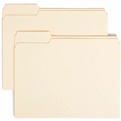 Smead 1/3 Tab Cut Letter Recycled Top Tab File Folder - 8 1/2" x 11" - 3/4" Expansion - Top Tab Location - Left Tab Posi