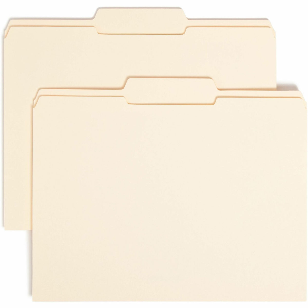 Smead 1/3 Tab Cut Letter Recycled Top Tab File Folder - 8 1/2" x 11" - 3/4" Expansion - Top Tab Location - Center Tab Po