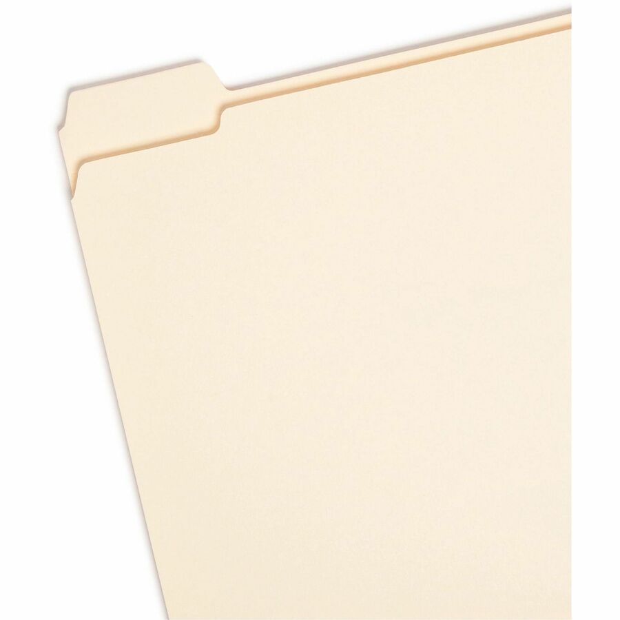 Smead 1/5 Tab Cut Letter Recycled Top Tab File Folder - 8 1/2" x 11" - 3/4" Expansion - Top Tab Location - Assorted Tab 