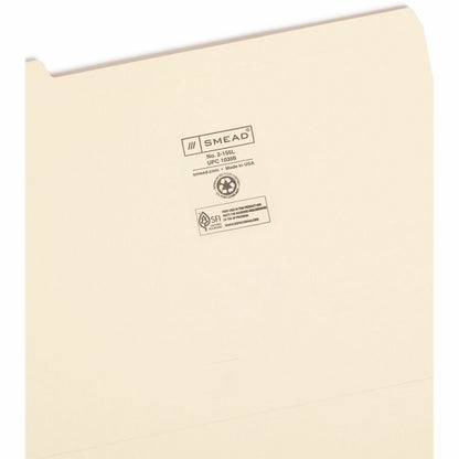 Smead 1/5 Tab Cut Letter Recycled Top Tab File Folder - 8 1/2" x 11" - 3/4" Expansion - Top Tab Location - Assorted Tab 