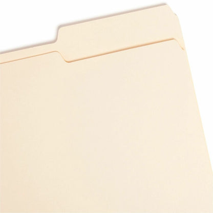 Smead 2/5 Tab Cut Letter Recycled Top Tab File Folder - 8 1/2" x 11" - 3/4" Expansion - Top Tab Location - Right Tab Pos